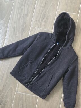 Old Navy Kids Dark Charcoal Hooded Zip Sweatshirt